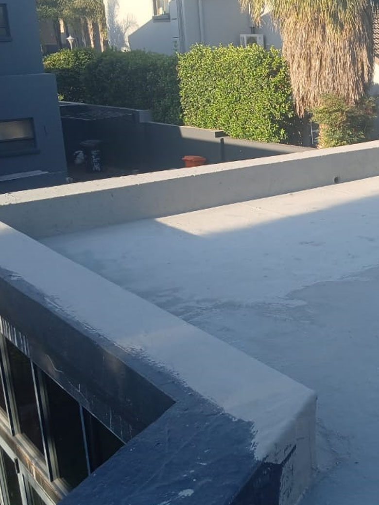 Mictech applying waterproofing on a roof in Gauteng